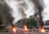 Con quema de neumáticos bloquean el tránsito en la Autopista del Nordeste